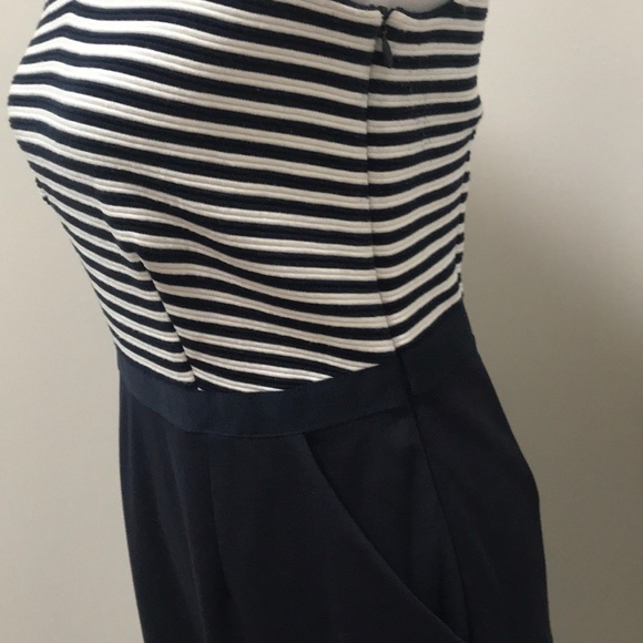 Navy & White Striped Dress, Size 8 Regular. - Picture 3 of 4